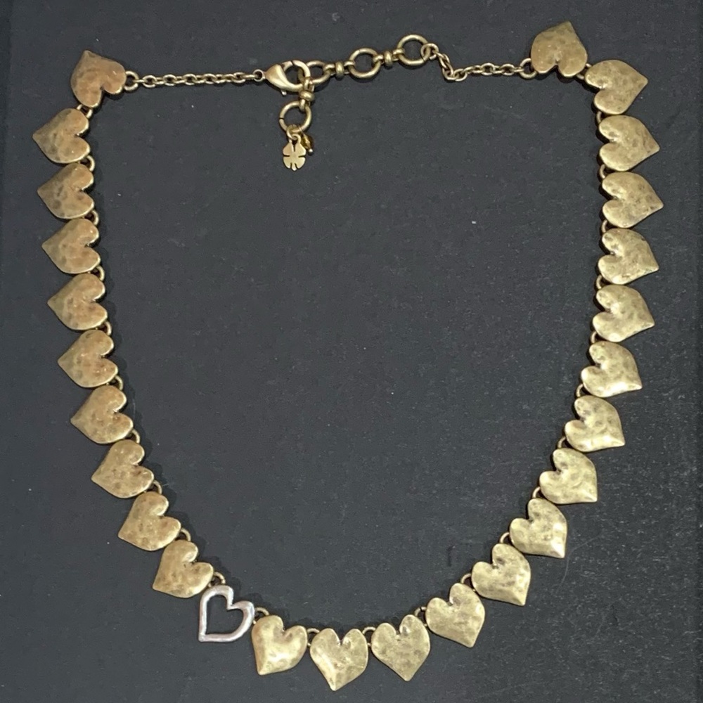 Lucky brand gold heart necklace